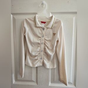 Guess Kid Girl Button Sweater - Size 7